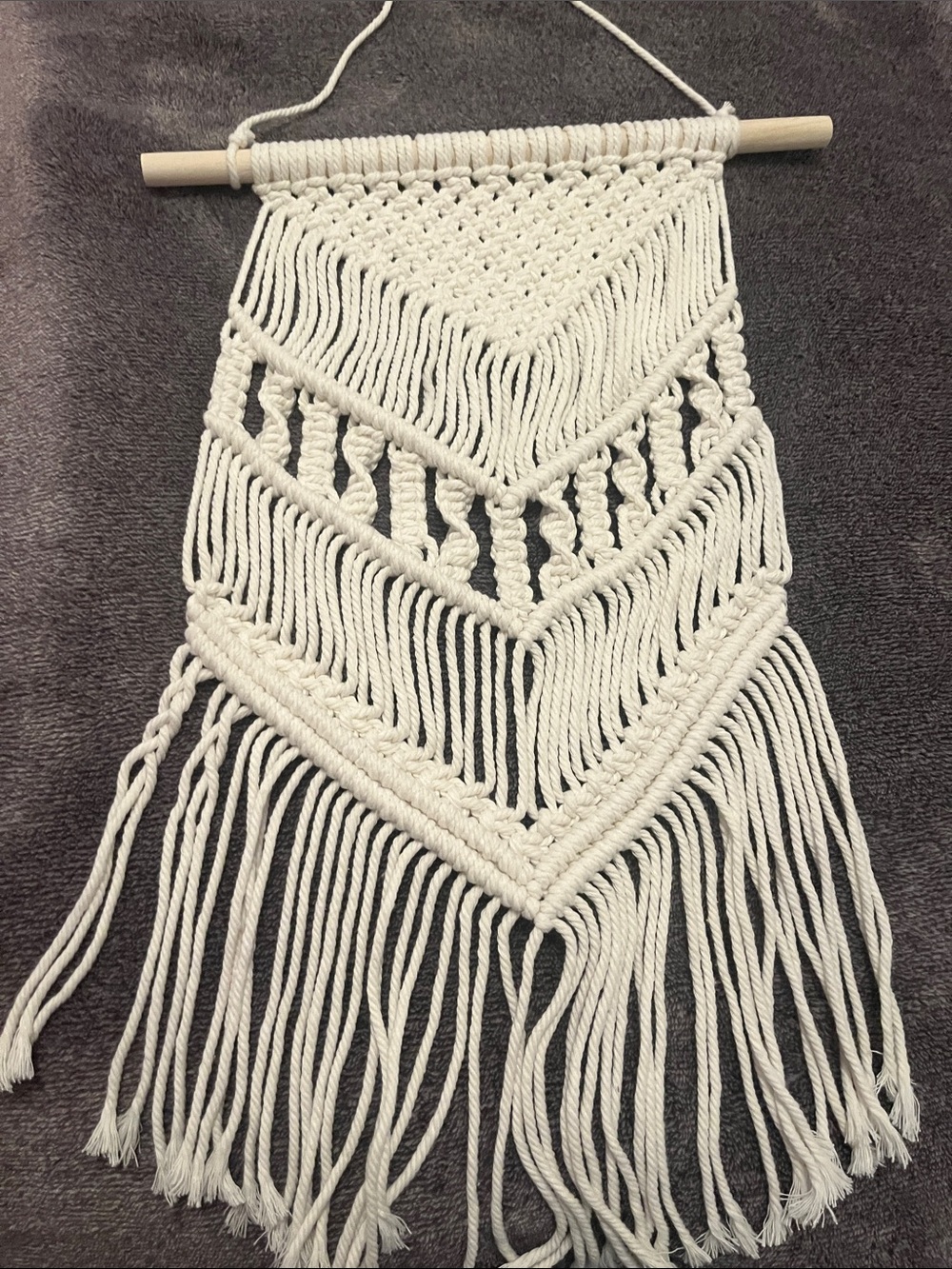 Handmade Macrame Wall Hanging in Cream